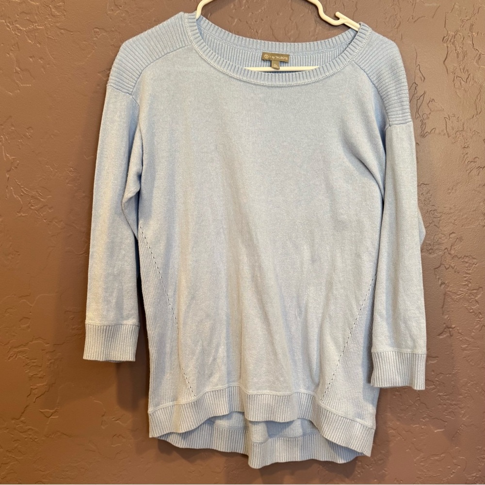 Talbots Light Blue Crew Neck Sweater - MP ❤️ - Picture 1 of 5
